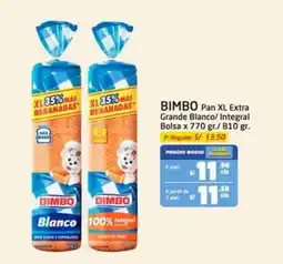 MaxiAhorro Bimbo pan xl extra grande blanco integral oferta