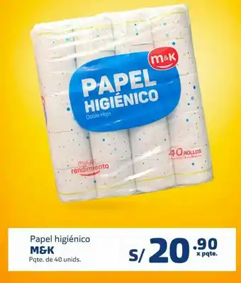 Makro Papel higiénico m&k 40un oferta