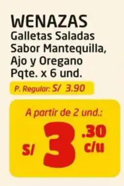 MaxiAhorro Wenazas galletas saladas sabor mantequilla ajo y oregano oferta