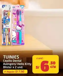 MaxiAhorro Tuinies cepillo dental avengers hello kitty oferta