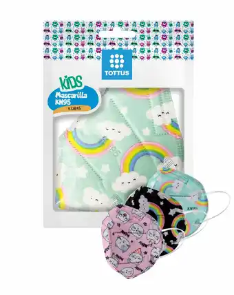 Tottus Mascarilla kn95 kids niña x3 oferta