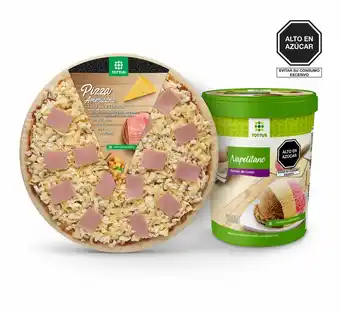 Tottus Pack pizza americana y helado tottus  1l napolit oferta