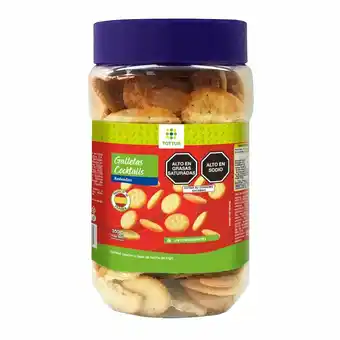 Tottus Galletas saladas redondas pote 350 oferta