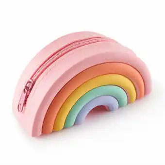 Tottus Qpr mini cartuchera arcoiris oferta