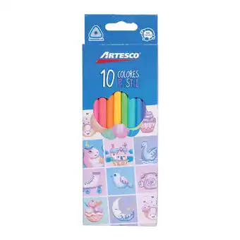 Tottus Artesco colores triang pasteles x10un oferta