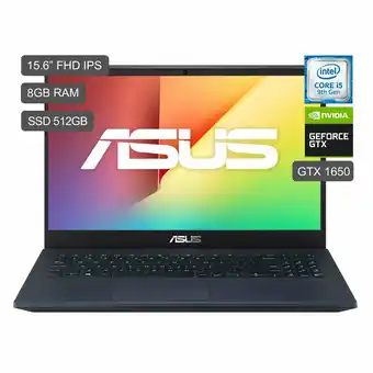 Tottus Laptop gamer vivobook 15.6" core i5-h 8gb 512ssd gtx1650 oferta