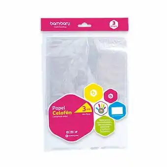 Tottus Bambary papel celofan transp 50x70cmx3un oferta