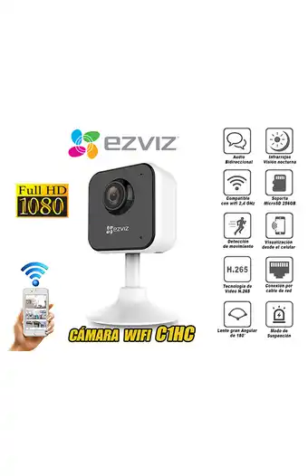 Tiendas EFE Cámara seguridad inalambrico wifi ezviz full hd c1hc inteligente oferta