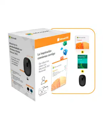 Tiendas EFE Pack microsoft 365 + mouse inalámbrico negro + antivirus kaspersky oferta