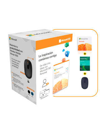 Tiendas EFE Pack microsoft 365 + mouse inalámbrico azul + antivirus kaspersky oferta