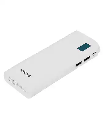 Tiendas EFE Power bank philips lcd 2 puertos 10.000 mah - blanco oferta