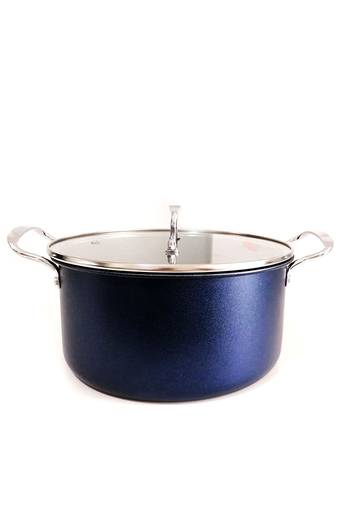 Tiendas EFE Olla de acero de 26 cms c/tapa de vidrio oferta