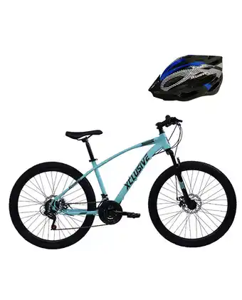 Tiendas EFE Bicicleta acero xclusive aro 26 t/n + cascos xclusive mtb azul l oferta