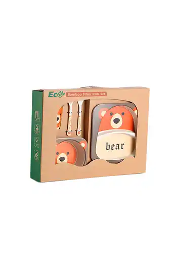 Tiendas EFE Set vajillas de bambú baby fees oso oferta