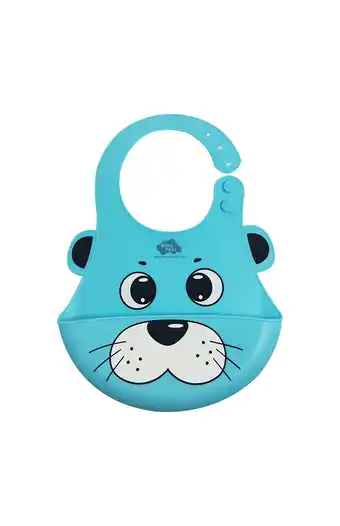 Tiendas EFE Babero silicona perro celeste oferta