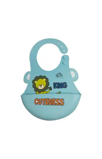 Tiendas EFE Babero silicona leon celeste oferta