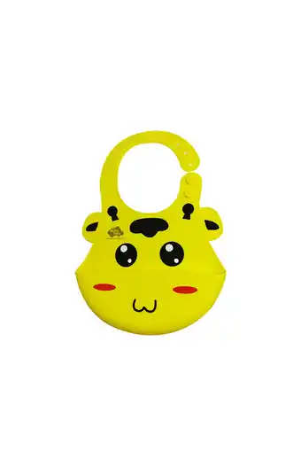 Tiendas EFE Babero silicona jirafa amarilla oferta