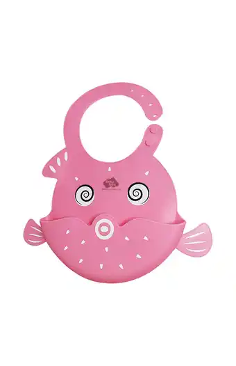 Tiendas EFE Babero silicona pez rosado oferta