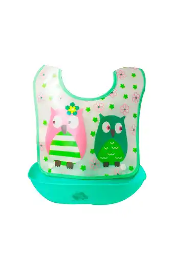 Tiendas EFE Babero eva 2 buho verde oferta