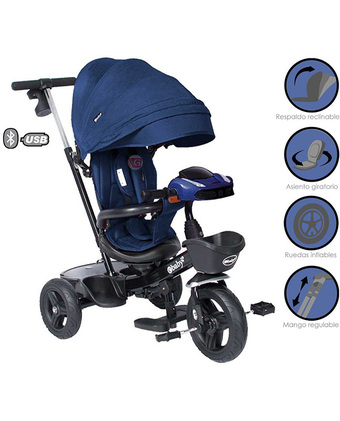 Tiendas EFE Triciclo guiador ebaby aria 334 - azul oferta
