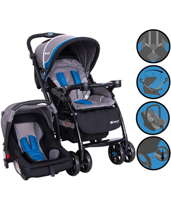 Tiendas EFE Coche con porta bebe braviar 1092 blue oferta