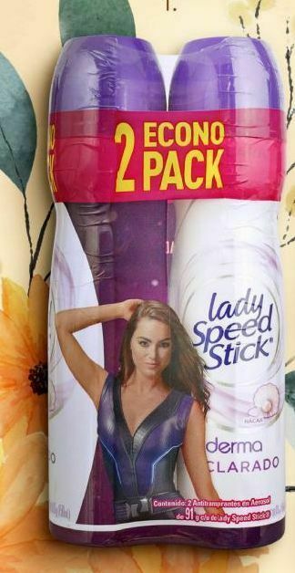 Makro Desodorante en aerosol lady speed stick dermo aclarado pack de 2 unids. x 150 ml. oferta