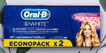 Makro Crema dental oral b 3d white brilliant pack de 2 unids. x 75 ml oferta