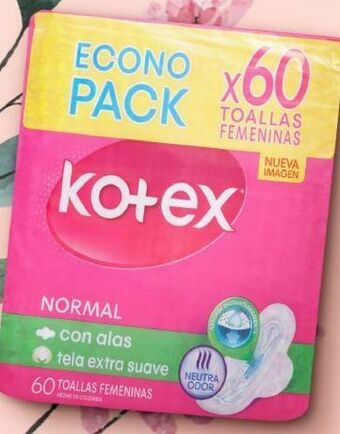 Makro Toallas higiénicas kotex normal pqte. de 60 unids. oferta