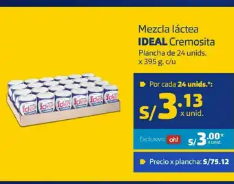 Makro Mezcla lactea ideal cremosita oferta