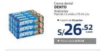 Makro Crema dental dento pack 12und x 75ml oferta