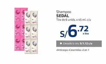 Makro Shampoo sedal tira de 6und x 45ml oferta