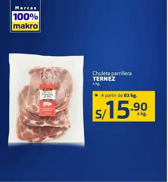 Makro Chuleta parrillera ternez oferta