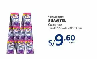 Makro Suavizante suavitel complete tira de 12 und x 80ml oferta