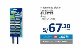 Makro Máquina de afeitar gillette pivot tira de 24 und oferta
