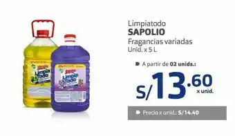Makro Limpiatodo sapolio fragancias 5l oferta