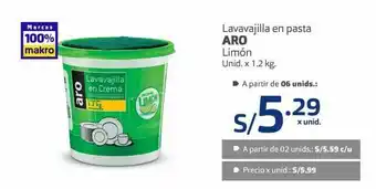 Makro Lavavajillas aro limón 1,2kg oferta