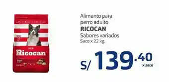 Makro Comida para perros adultos ricocan sabores 22kg oferta