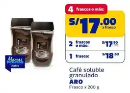 Makro Aro cafe soluble granulado oferta
