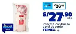 Makro Ternez Panceta con hueso y piel de cerdo oferta