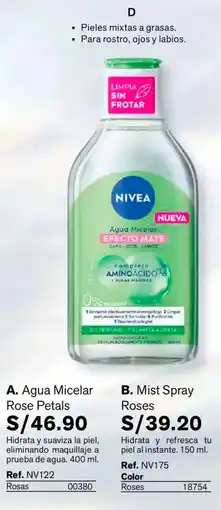Leonisa Nivea Agua Micelar Efecto Mate oferta