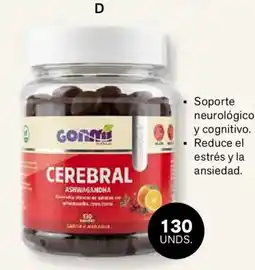 Leonisa Cerebral - Ashwa- gandha 130 Gomitas S/60 oferta
