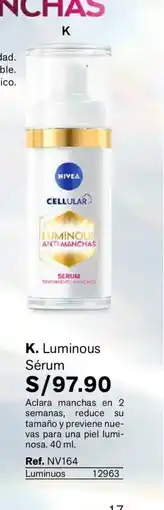 Leonisa Nivea Luminous Sérum oferta