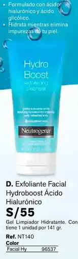 Leonisa Exfoliante facial hydroboost ácido hialurónico oferta