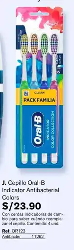 Leonisa Oral-B cepillo antibacteriano indicador colores oferta