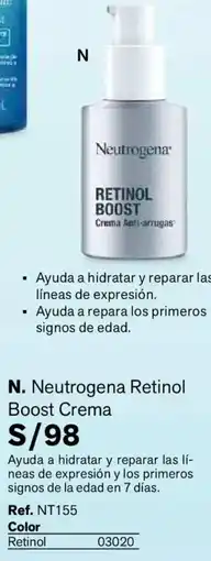 Leonisa Neutrogena retinol boost crema oferta