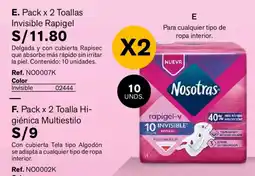 Leonisa Pack x2 toallas invisible rapigel oferta