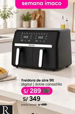 Ripley imaco freidora de aire 9lt digital doble canastilla oferta