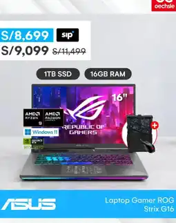 Oechsle Asus laptop gamer rog strix g16 oferta