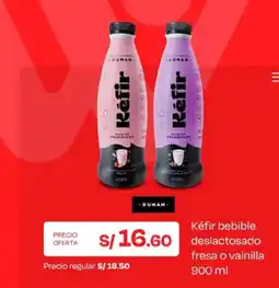 Wong Duman kéfir bebible deslactosado fresa o vainilla oferta
