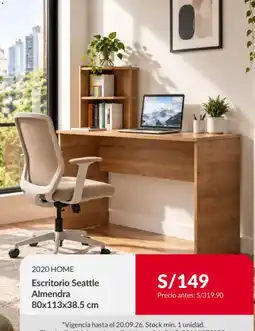 Sodimac 2020 HOME Escritorio Seattle Almendra oferta